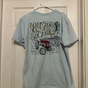🍒Oak Alley Plantation Light Blue Tractor Graphic Tee